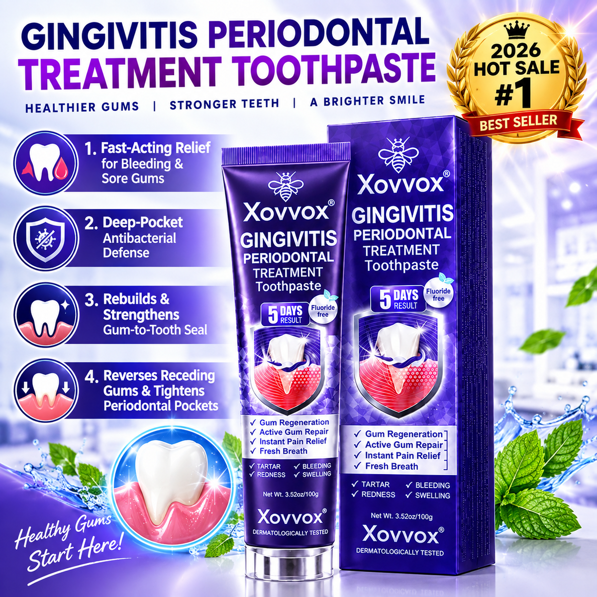 Gingivitis Periodontal Treatment Toothpaste